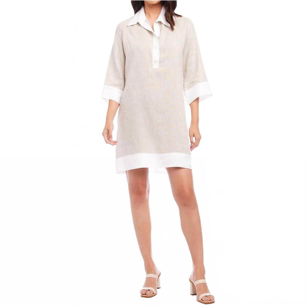 NEW KAREN KANE oakley colorblock shift dress in oatmeal - Picture 4 of 7